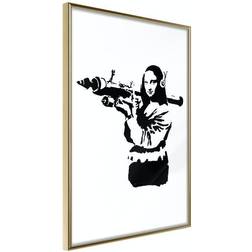 Arkiio Affisch Banksy Mona Lisa with Rocket Launcher [Poster] 20x Poster